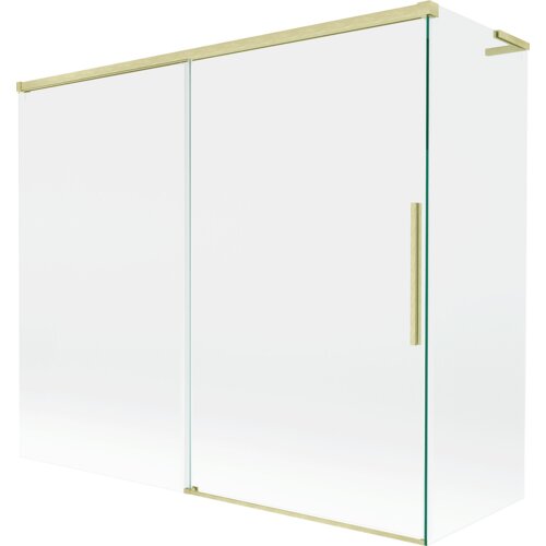 Mexen Rox L parawan nawannowy 2-skrzydłowy rozsuwany 180 + 90 x 150 cm, transparent, złoty szczotkowany - 8C9L-180-090-55-00
