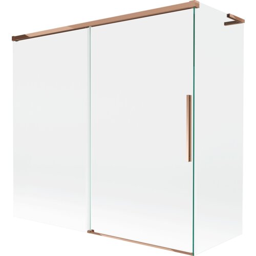 Mexen Rox L parawan nawannowy 2-skrzydłowy rozsuwany 170 + 80 x 150 cm, transparent, różowe złoto - 8C9L-170-080-60-00
