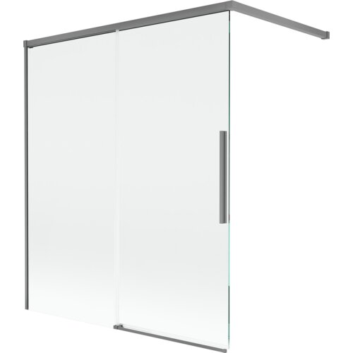 Mexen Rox parawan nawannowy 2-skrzydłowy rozsuwany 120 x 150 cm, transparent, gun metal - 8C9-120-003-95-00