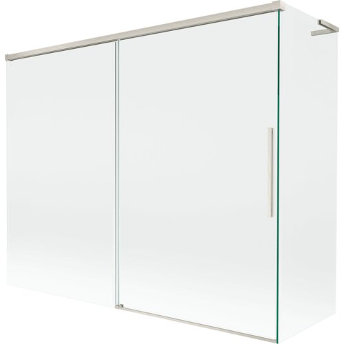 Mexen Rox L parawan nawannowy 2-skrzydłowy rozsuwany 190 + 90 x 150 cm, transparent, nikiel szczotkowany - 8C9L-190-090-97-00