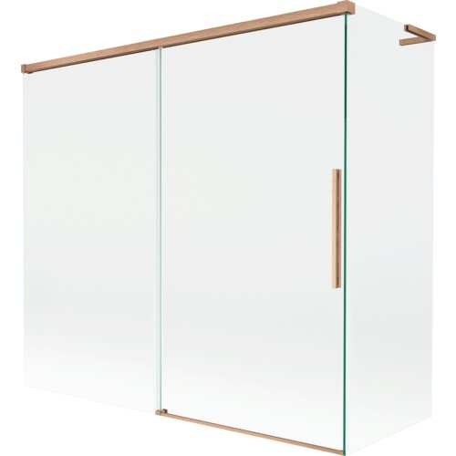 Mexen Rox L parawan nawannowy 2-skrzydłowy rozsuwany 170 + 75 x 150 cm, transparent, miedź szczotkowana - 8C9L-170-075-65-00