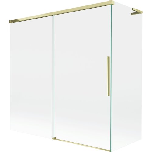 Mexen Rox L parawan nawannowy 2-skrzydłowy rozsuwany 170 + 70 x 150 cm, transparent, złoty - 8C9L-170-070-50-00