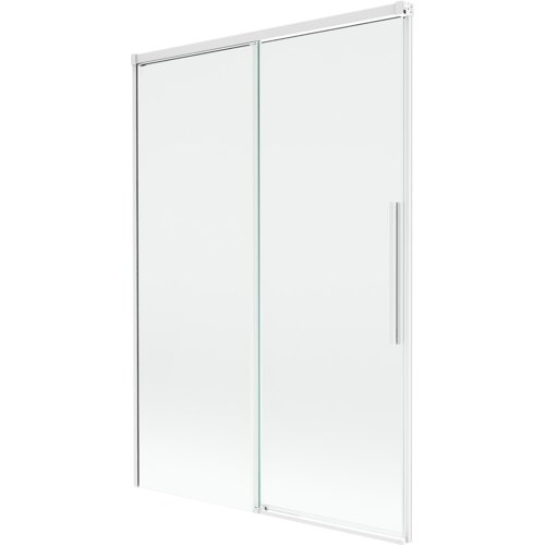 Mexen Rox parawan nawannowy 2-skrzydłowy rozsuwany 120 x 150 cm, transparent, biały - 8C9-120-001-20-00