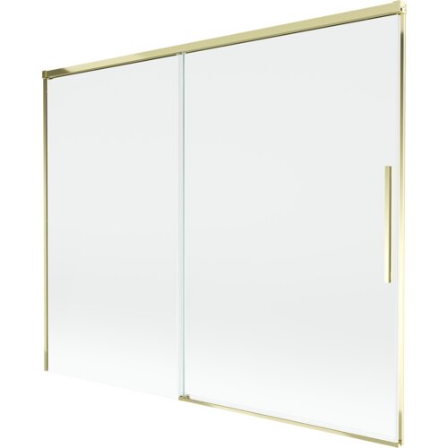 Mexen Rox parawan nawannowy 2-skrzydłowy rozsuwany 190 x 150 cm, transparent, złoty - 8C9-190-001-50-00