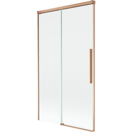 Mexen Rox parawan nawannowy 2-skrzydłowy rozsuwany 100 x 150 cm, transparent, miedź szczotkowana - 8C9-100-001-65-00