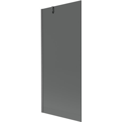 Na zdjęciu widoczny jest prostokątny, jednoskrzydłowy parawan nawannowy w kolorze grafitowym z wykończeniem gun gray szczotkowanym. Produkt ma minimalistyczny design z prostymi liniami i niewielkim uchwytem na górze.