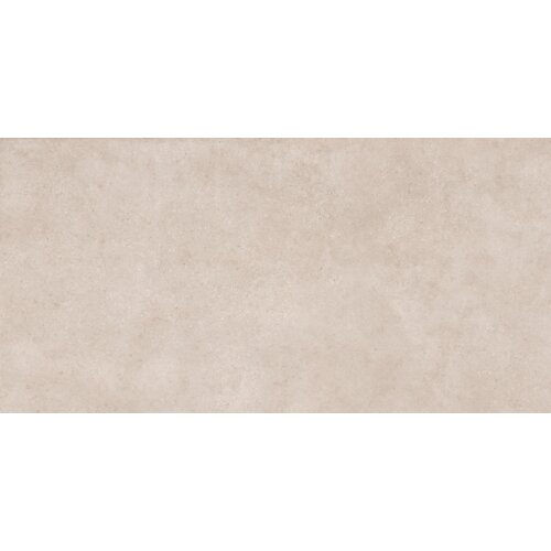 Płytka podłogowo-ścienna o matowej powierzchni w odcieniu kremowym, z delikatnym wzorem przypominającym naturalny kamień. Produkt o wymiarach 120 x 60 cm.