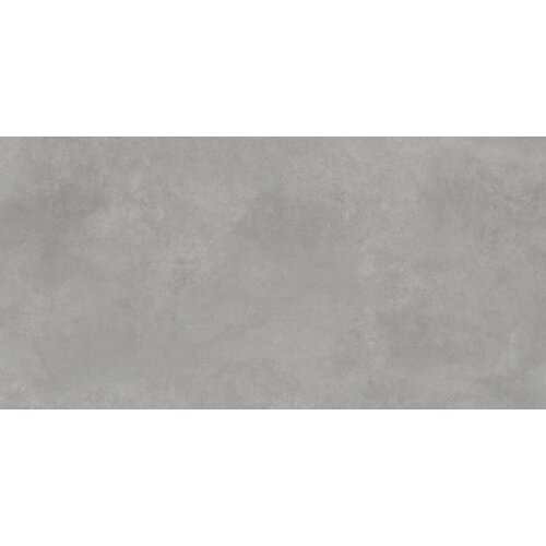 Szara płytka o matowej powierzchni z delikatnym, nieregularnym wzorem przypominającym naturalny kamień. Produkt opisany jako "Mexen Mileo Light Grey gres szkliwiony rekt. G1, płytka podłogowo-ścienna 120 x 60 cm, mat - TL301-120-060-05".