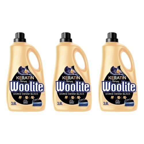 Płyn do prania WOOLITE Keratin Therapy 3 x 3600 ml do czarnych tkanin z keratyną