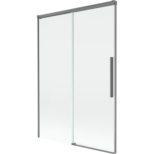 Mexen Rox parawan nawannowy 2-skrzydłowy rozsuwany 120 x 150 cm, transparent, gun metal - 8C9-120-001-95-00