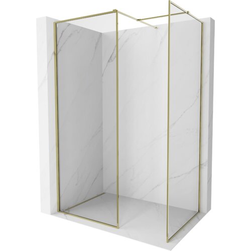 Mexen Kioto-F ścianka prysznicowa Walk-in z ramką 180 x 105 cm, transparent 8 mm, złota - 800-180-202-04-50-105