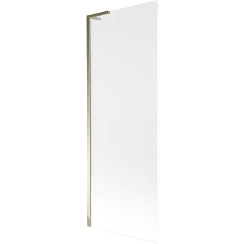 Szklany parawan nawannowy o wymiarach 70 x 150 cm z matowym wykończeniem i złotą ramą. Produkt ma prostą, elegancką formę z jednym skrzydłem.