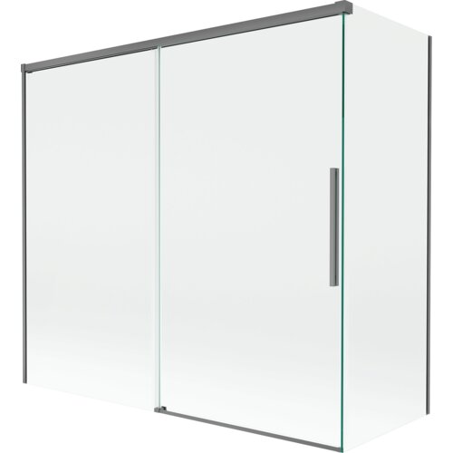 Mexen Rox parawan nawannowy 2-skrzydłowy rozsuwany 170 + 80 x 150 cm, transparent, gun metal - 8C9-170-080-95-00
