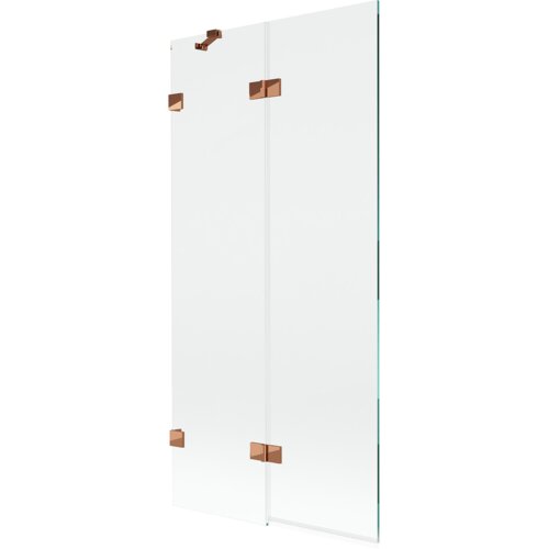 Mexen Lunar parawan nawannowy 2-skrzydłowy lewy 90 x 150 cm, transparent, różowe złoto - 897-090-100-60-00-L