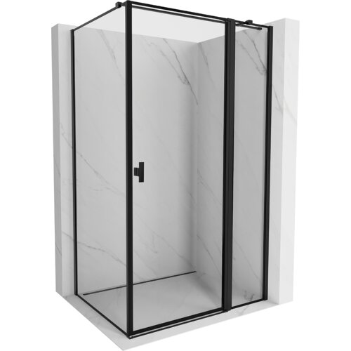 Mexen Mist T kabina prysznicowa uchylna prawa 90 x 70 cm, czarna ramka, czarna - 8A4T-090-070-70-70-P