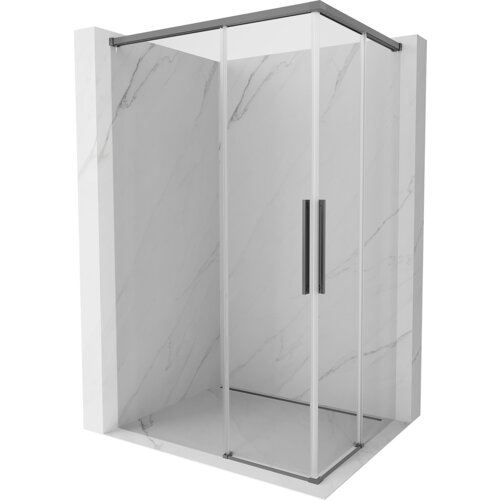 Mexen Rox Duo kabina prysznicowa rozsuwana 80 x 75 cm, transparent, gun metal - 8C2D-080-075-95-00