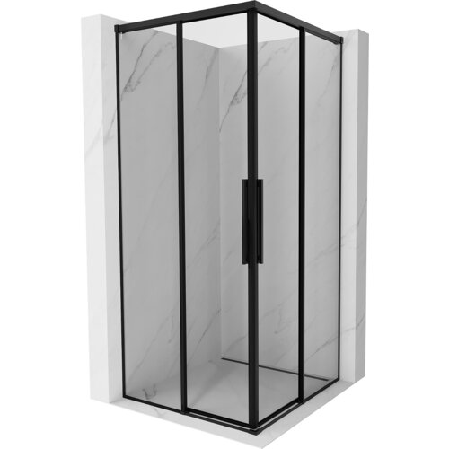 Mexen Rox Duo kabina prysznicowa rozsuwana 90 x 90 cm, czarna ramka, czarna - 8C2D-090-090-70-70