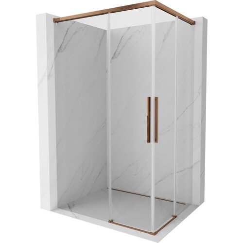 Mexen Rox Duo kabina prysznicowa rozsuwana 120 x 85 cm, transparent, różowe złoto - 8C2D-120-085-60-00
