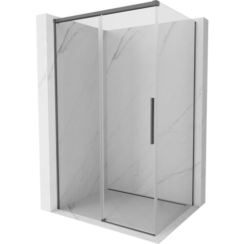 Mexen Rox kabina prysznicowa rozsuwana 125 x 80 cm, transparent, gun gray szczotkowany - 8C2-125-080-66-00