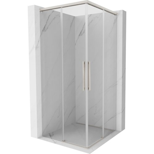 Mexen Rox Duo kabina prysznicowa rozsuwana 85 x 85 cm, transparent, nikiel szczotkowany - 8C2D-085-085-97-00