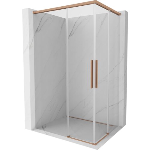 Mexen Rox Duo kabina prysznicowa rozsuwana 95 x 75 cm, transparent, miedź szczotkowana - 8C2D-095-075-65-00
