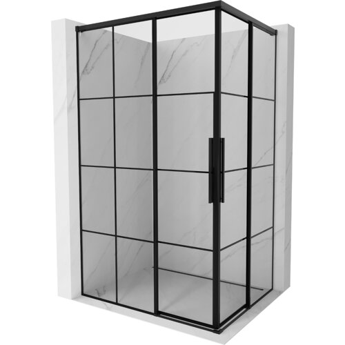 Mexen Rox Duo kabina prysznicowa rozsuwana 110 x 75 cm, czarna kratka, czarna - 8C2D-110-075-70-77