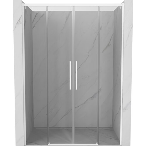Mexen Rox drzwi prysznicowe rozsuwane 160 cm, transparent, białe - 8C2-160-002-20-00