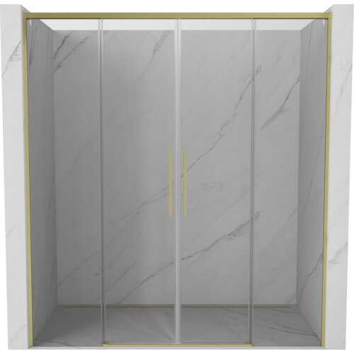 Mexen Rox drzwi prysznicowe rozsuwane 170 cm, transparent, złote szczotkowane - 8C2-170-002-55-00