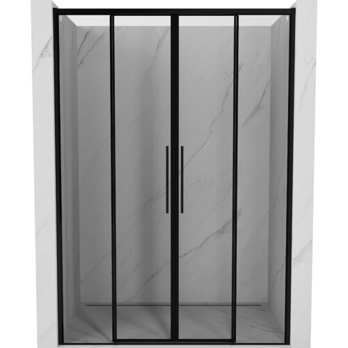 Mexen Rox drzwi prysznicowe rozsuwane 140 cm, czarna ramka, czarne - 8C2-140-002-70-70