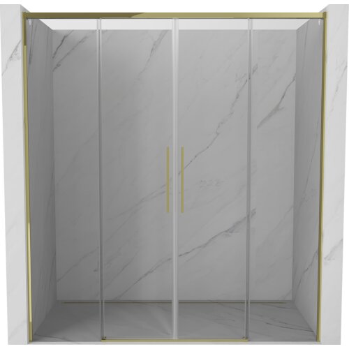 Mexen Rox drzwi prysznicowe rozsuwane 180 cm, transparent, złote - 8C2-180-002-50-00