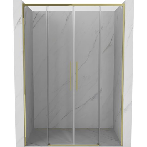 Mexen Rox drzwi prysznicowe rozsuwane 160 cm, transparent, złote - 8C2-160-002-50-00