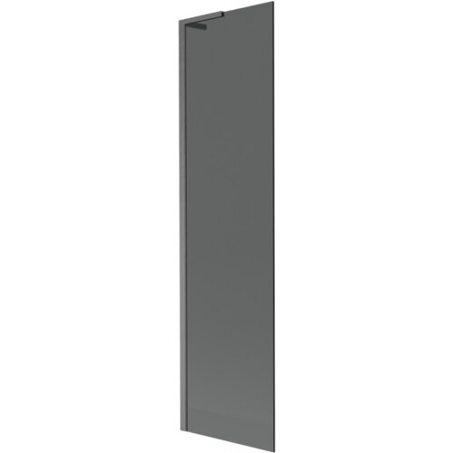 Na zdjęciu znajduje się prostokątny, jednoskrzydłowy parawan nawannowy w kolorze grafitowym z wykończeniem gun gray szczotkowanym. Produkt ma minimalistyczny design i gładką powierzchnię.