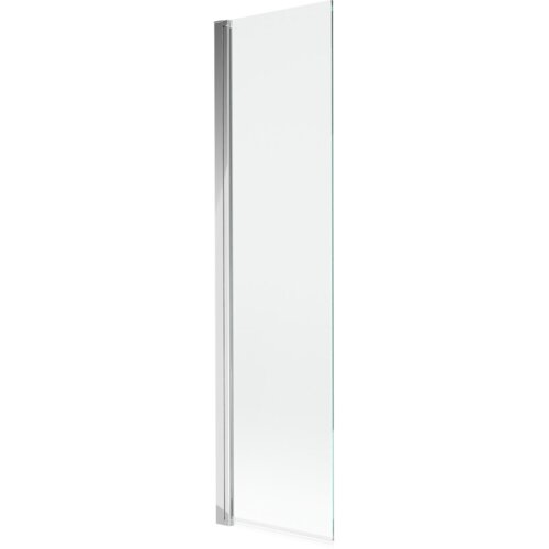 Przezroczysty parawan nawannowy z jednym skrzydłem, o chromowanej ramie, o wymiarach 50 x 150 cm. Produkt jest oznaczony jako "Mexen Mist - 8A9-050-001-01-00".