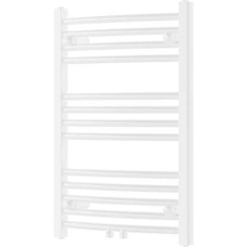 Biały grzejnik łazienkowy z poziomymi rurkami, model "Mexen Ares", o wymiarach 700 x 500 mm i mocy 286 W. Produkt oznaczony kodem W102-0700-500-00-20.