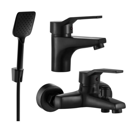 Mexen Caro R62 zestaw wannowy, czarny - 746603R62-70