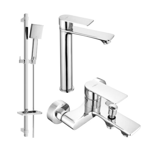 Mexen Royo DQ45 zestaw wannowy, chrom - 72213DQ45-00