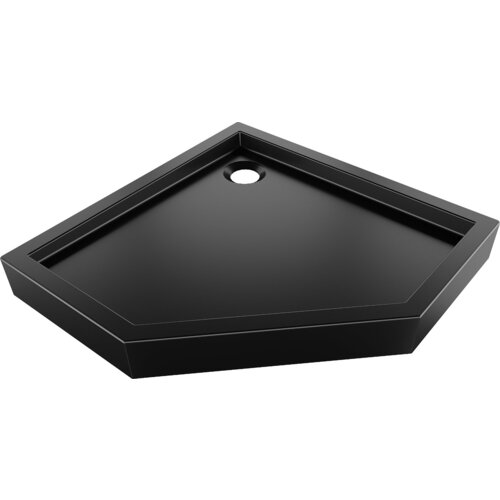 Mexen Flow+ brodzik pięciokątny 80 x 80 cm, czarny mat - 46P708080H