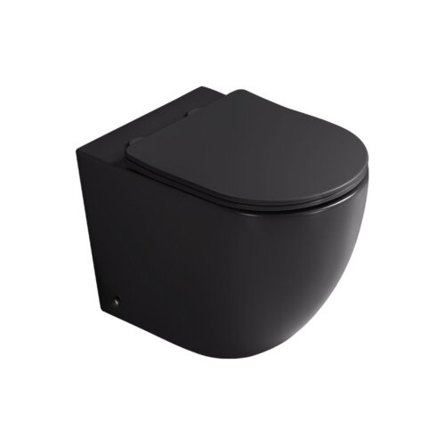 Mexen Lena miska wc stojąca Rimless Tornado z deską wolnoopadającą slim, duroplast, czarna mat - 32224085T