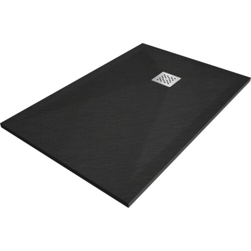 Mexen Stone+ brodzik kompozytowy prostokątny 90 x 80 cm, czarny - 44708090