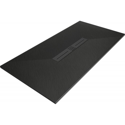 Mexen Toro brodzik prostokątny SMC 150 x 70 cm, czarny, maskownica czarna - 43707015-B
