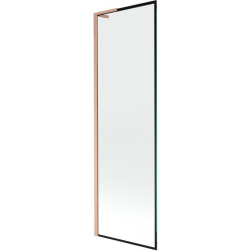 Mexen Next L parawan nawannowy 1-skrzydłowy 60 x 150 cm, czarna ramka, miedź szczotkowana - 895-060-000-03-70-65