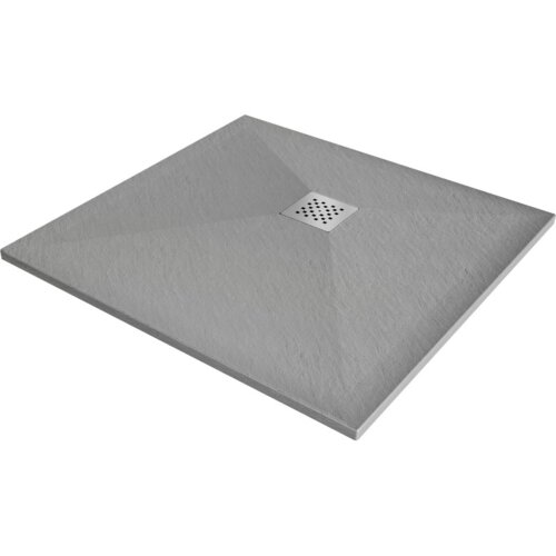 Mexen Stone+ brodzik kompozytowy kwadratowy 90 x 90 cm, szary-beton - 44619090