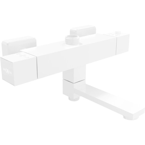 Mexen Cube termostatyczna bateria wannowo-prysznicowa, biała - 77910-20