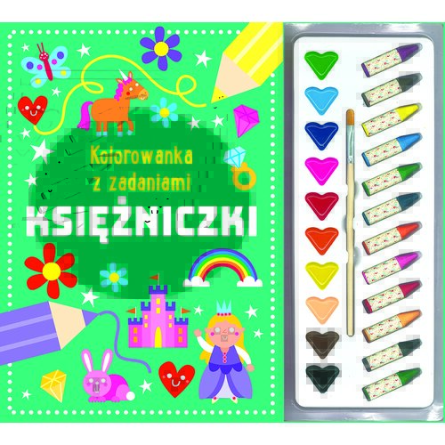 Kolorowanka z zadaniami. Księżniczki