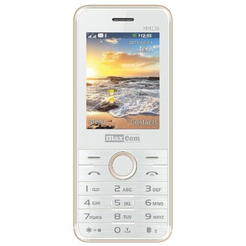 Telefon MAXCOM MM136 Biało-złoty