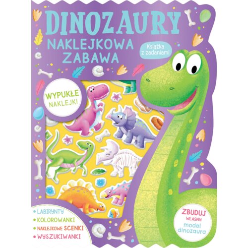 Dinozaury. Naklejkowa zabawa. Książka z zadaniami