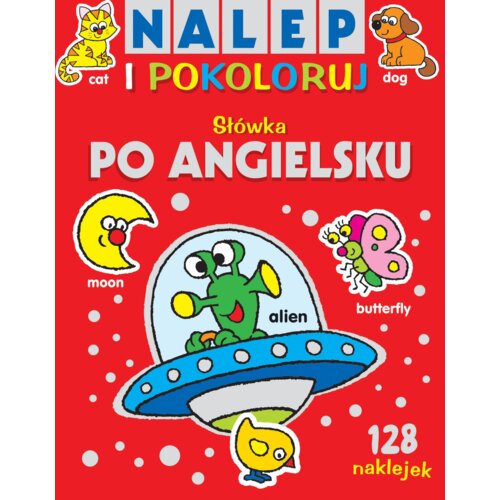 Nalep i pokoloruj. Słówka po angielsku