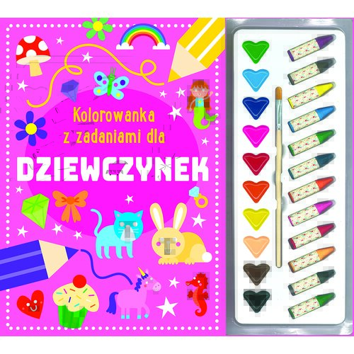 Kolorowanka z zadaniami dla dziewczynek