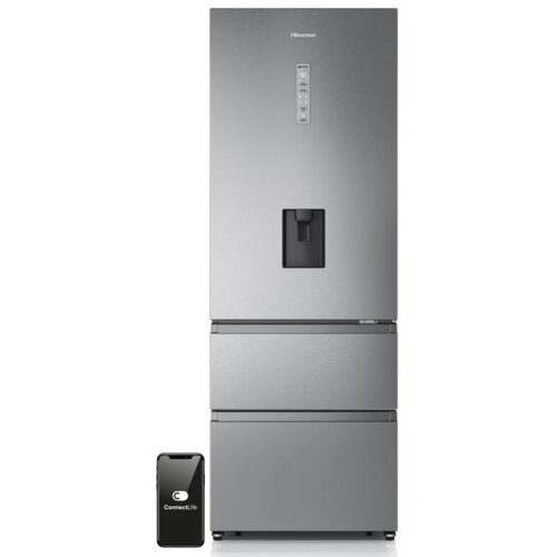 Lodówka HISENSE RT641N4WIE1 3D SkyLine  No frost 200cm Szara Wi-Fi ConnectLife Metal Tech Cooling
