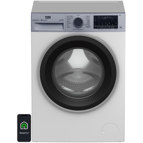 Pralka BEKO B3WFU58415WSPBS B300 8kg 1400 obr SteamCure Silnik Inwerterowy A